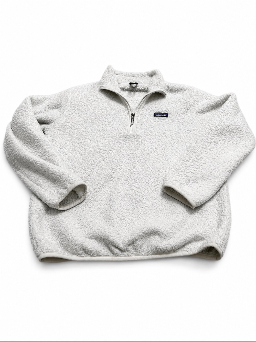 Patagonia Sherpa Quarter Zip Pullover Cream White Fleece Cozy Women’s Sweater